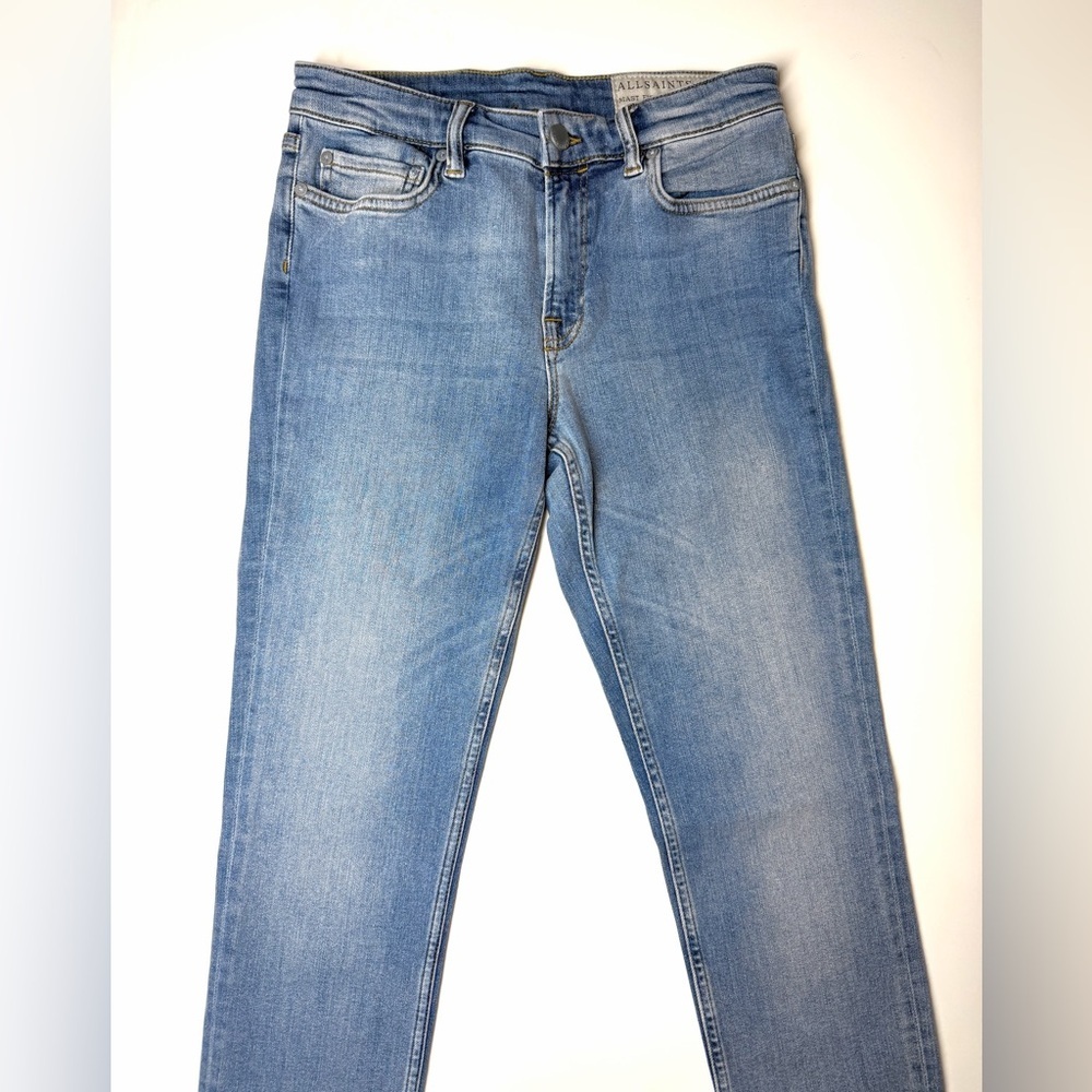 All Saints Women's Mast Fit Skinny Blue Jeans Size- 28 - Picture 2 of 9